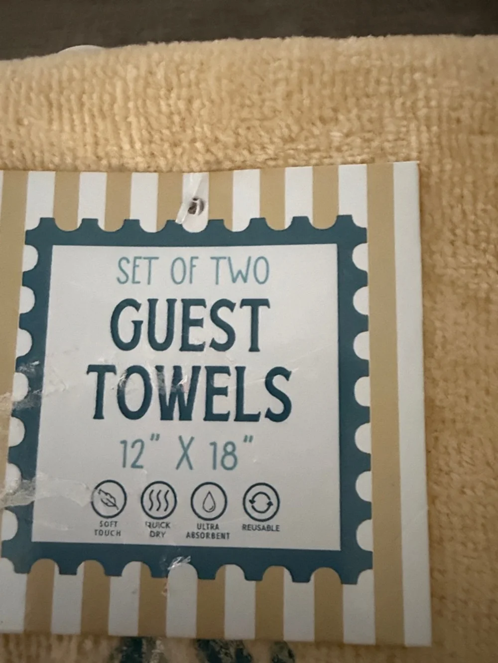 Relax Embroidered Guest Towel - Cream